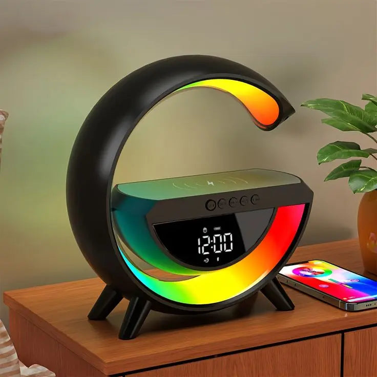 4-in-1 Multi-Function LED Night Lamp With Wireless Charging Bluetooth Speaker Techs Treasure